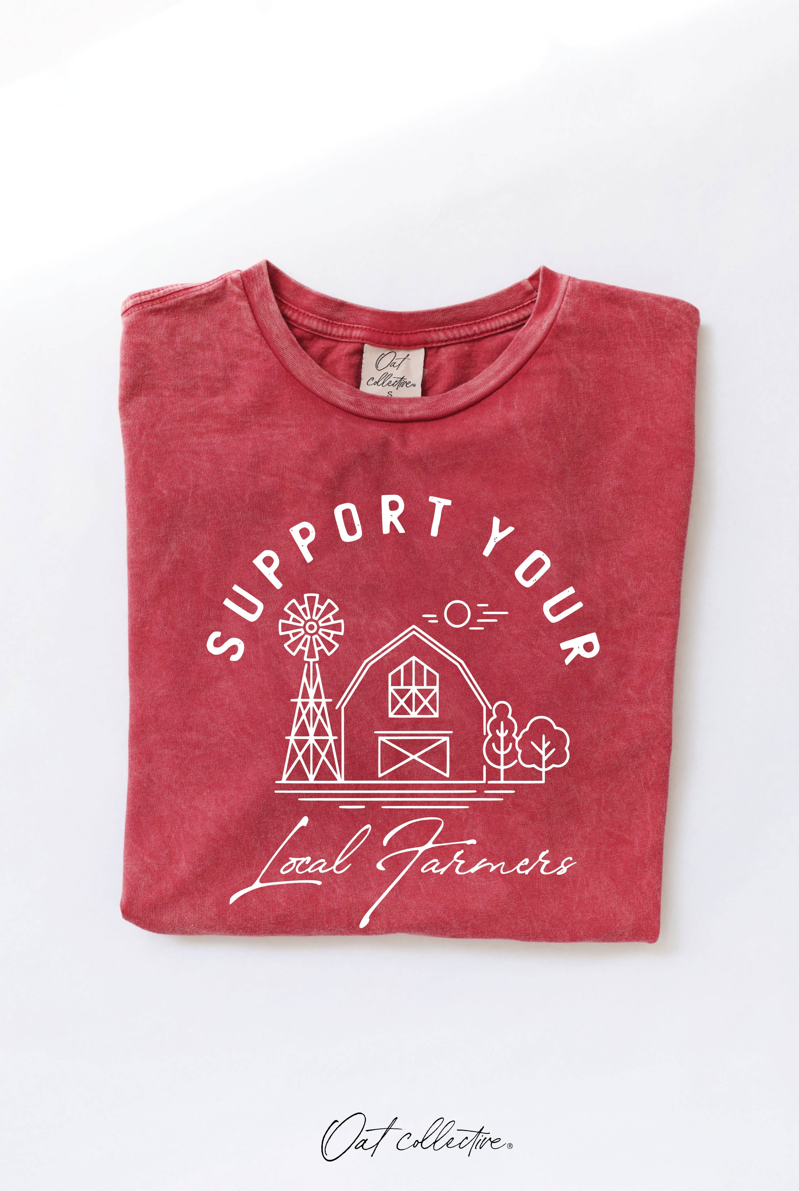SUPPORT YOUR LOCAL FARMERS Mineral Graphic Top