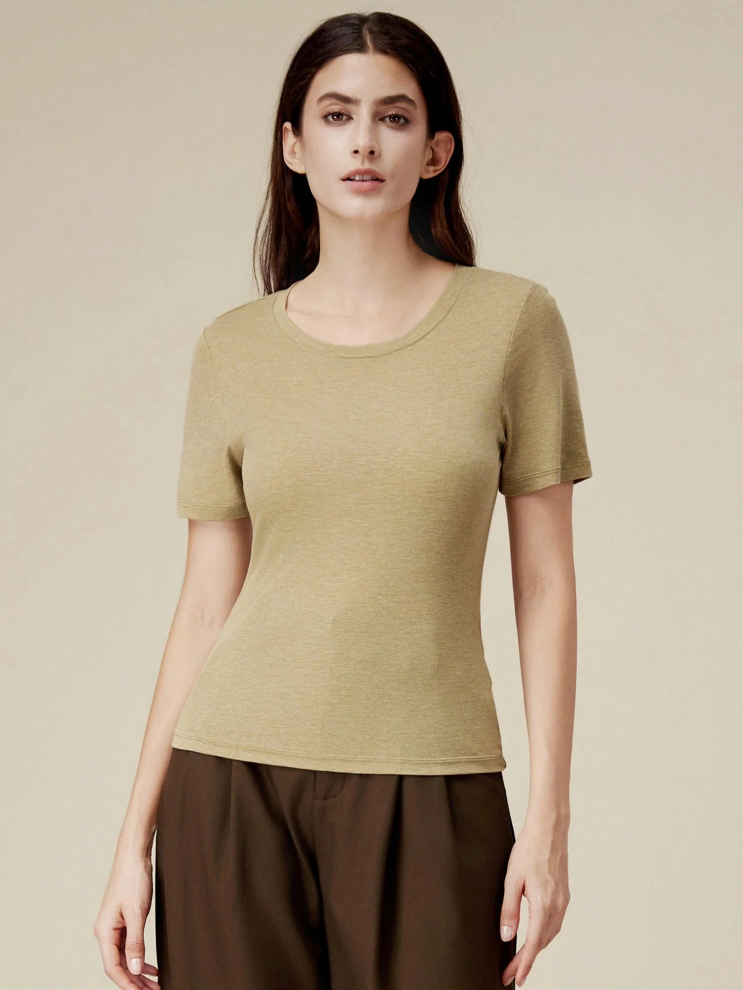 Acetate Silk Classic Slim Fit T-Shirt