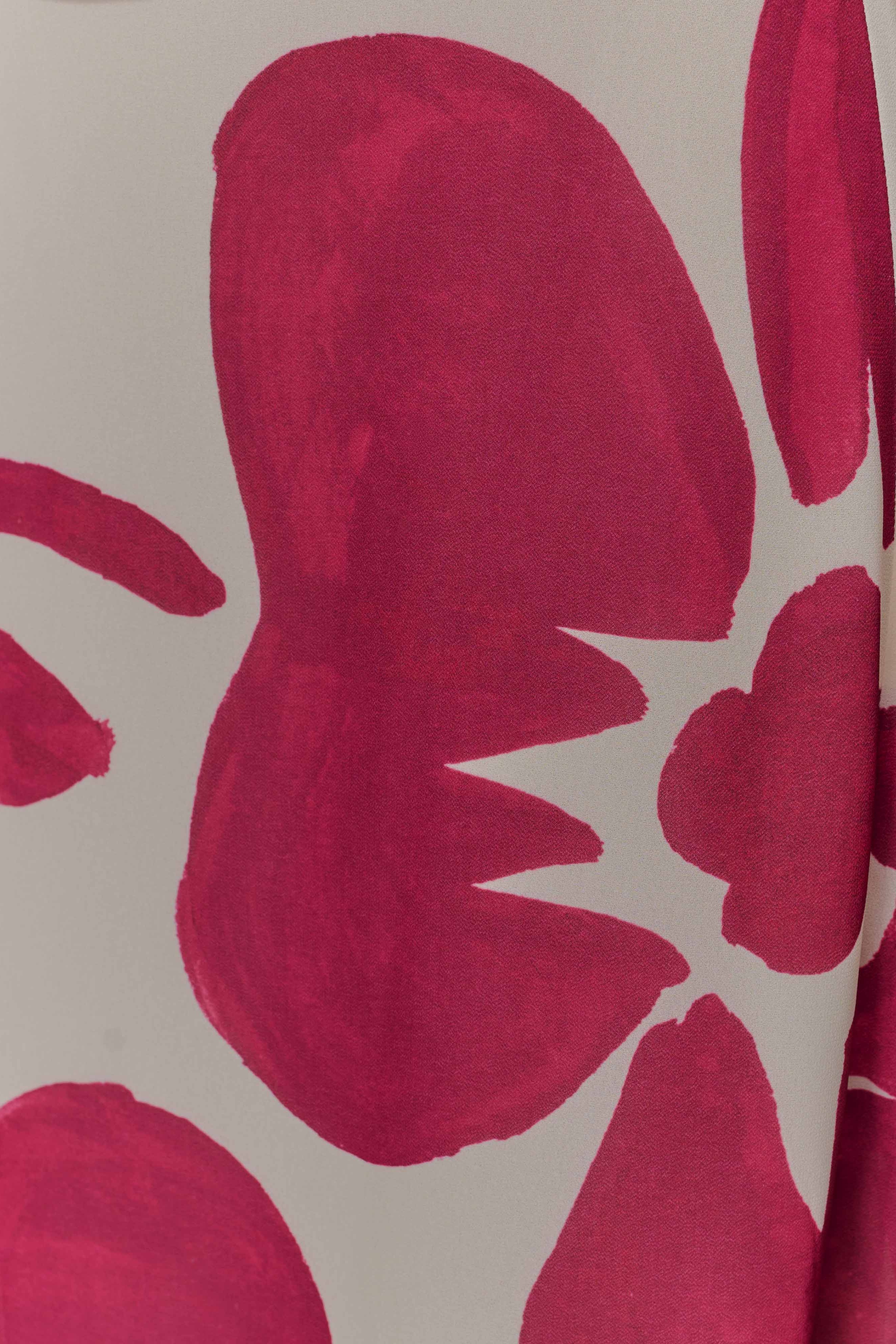 Print Chiffon Maxi Skirt