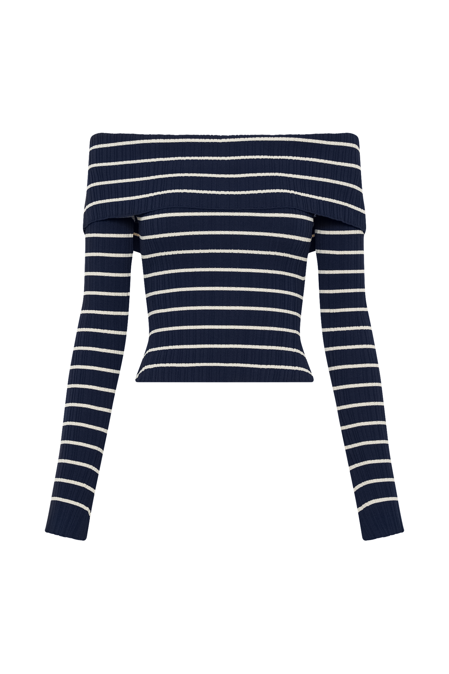 Striped Off Shoulder Knit Top