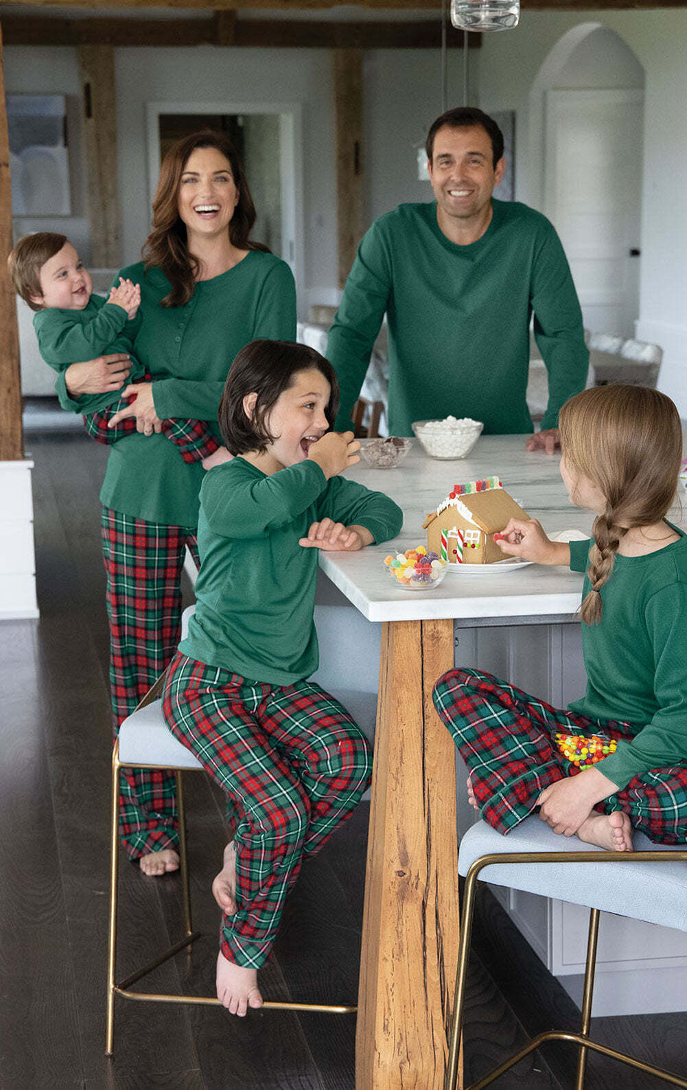 Christmas Plaid Matching Family Pajamas
