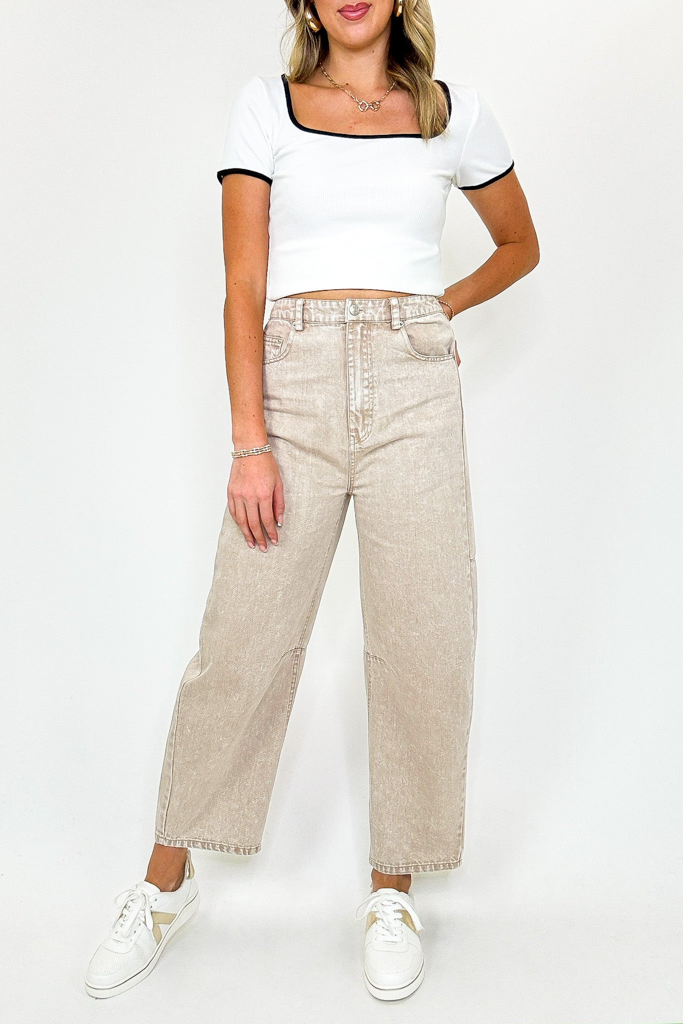 Studio Knit High Waist Solid Pants