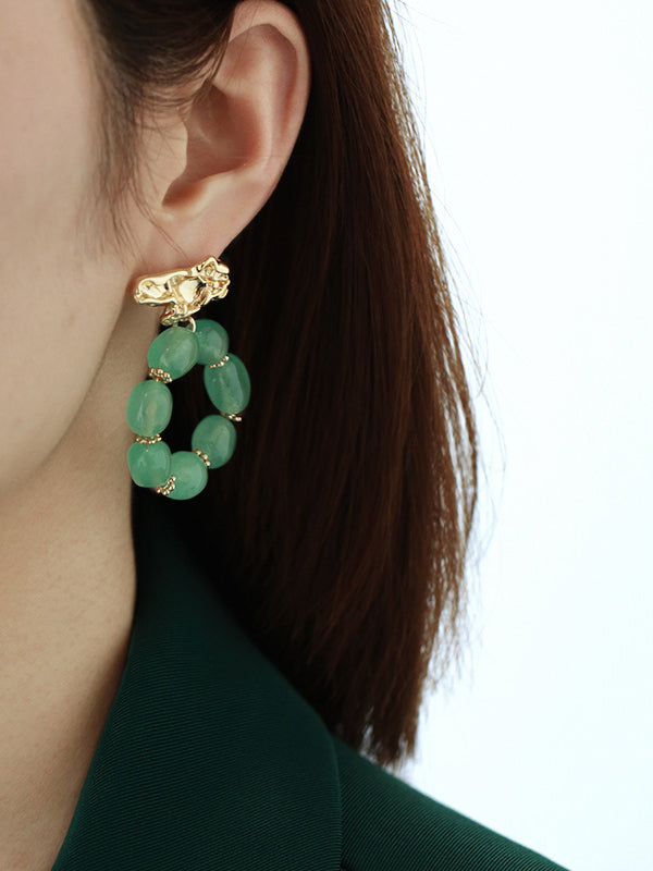 Women's Blue Natural Stone Earrings