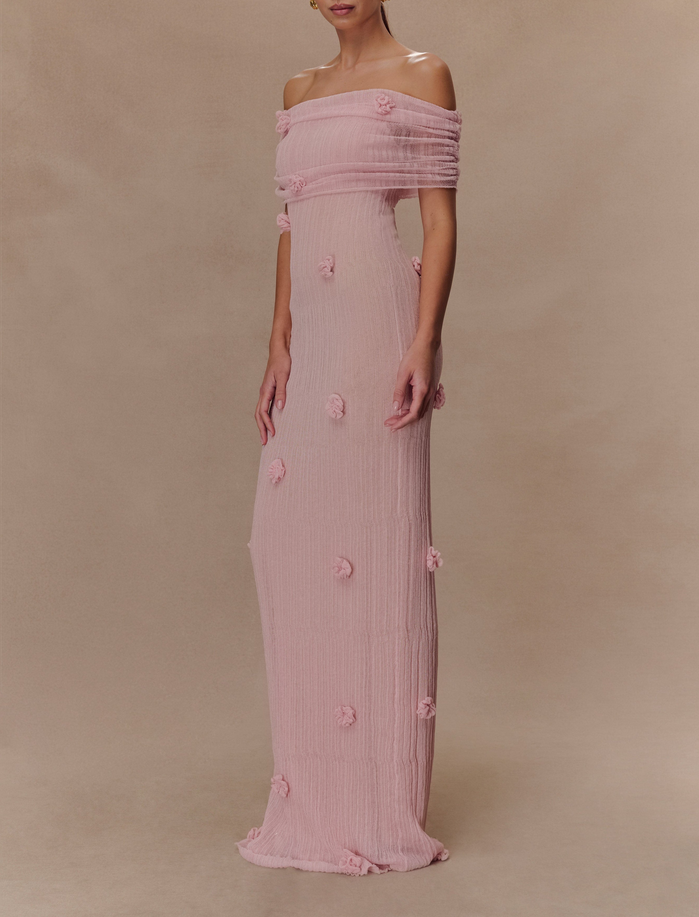 Pink Orchid Knit Maxi Dress