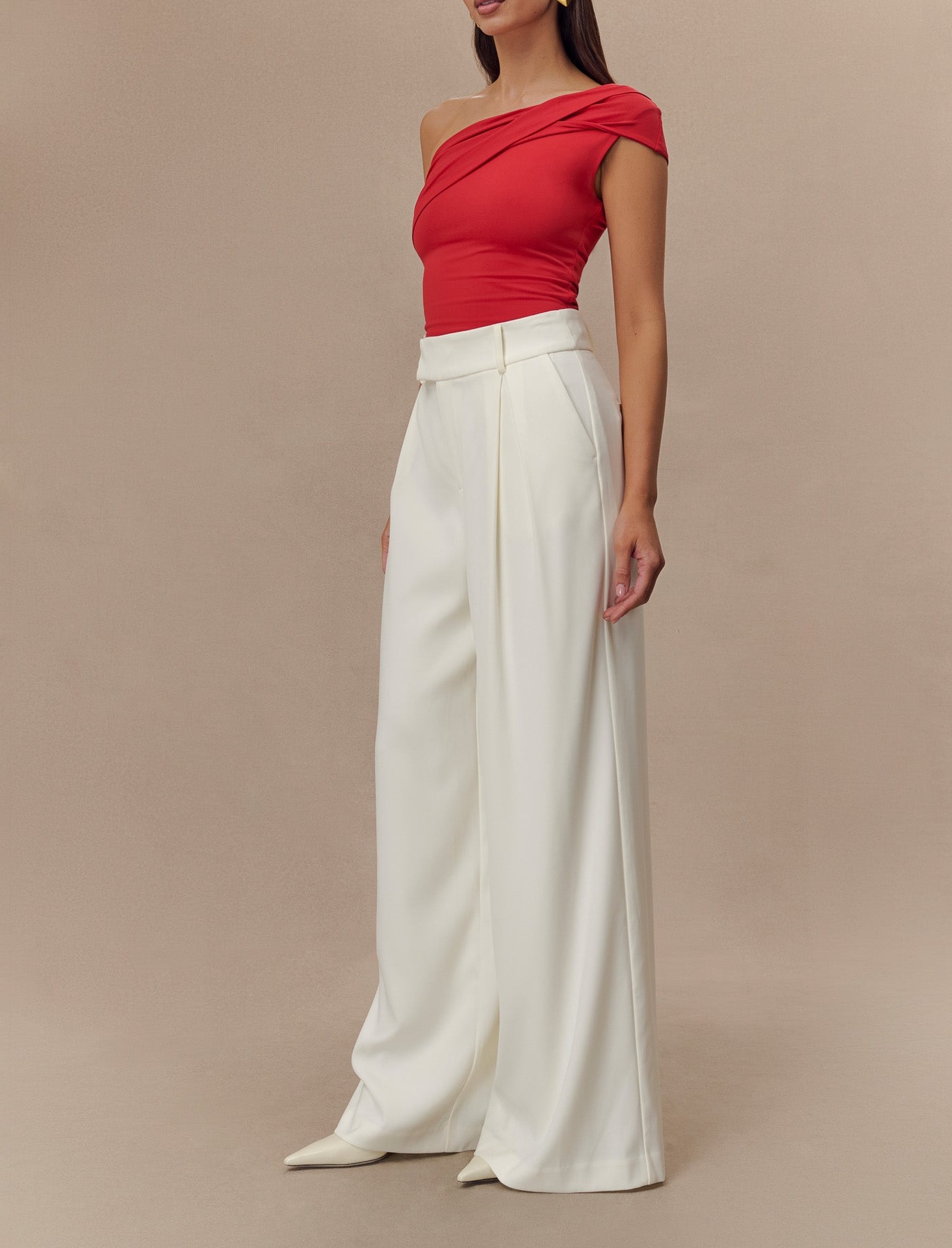 Ruby One Shoulder Recycled Nylon Twist Top