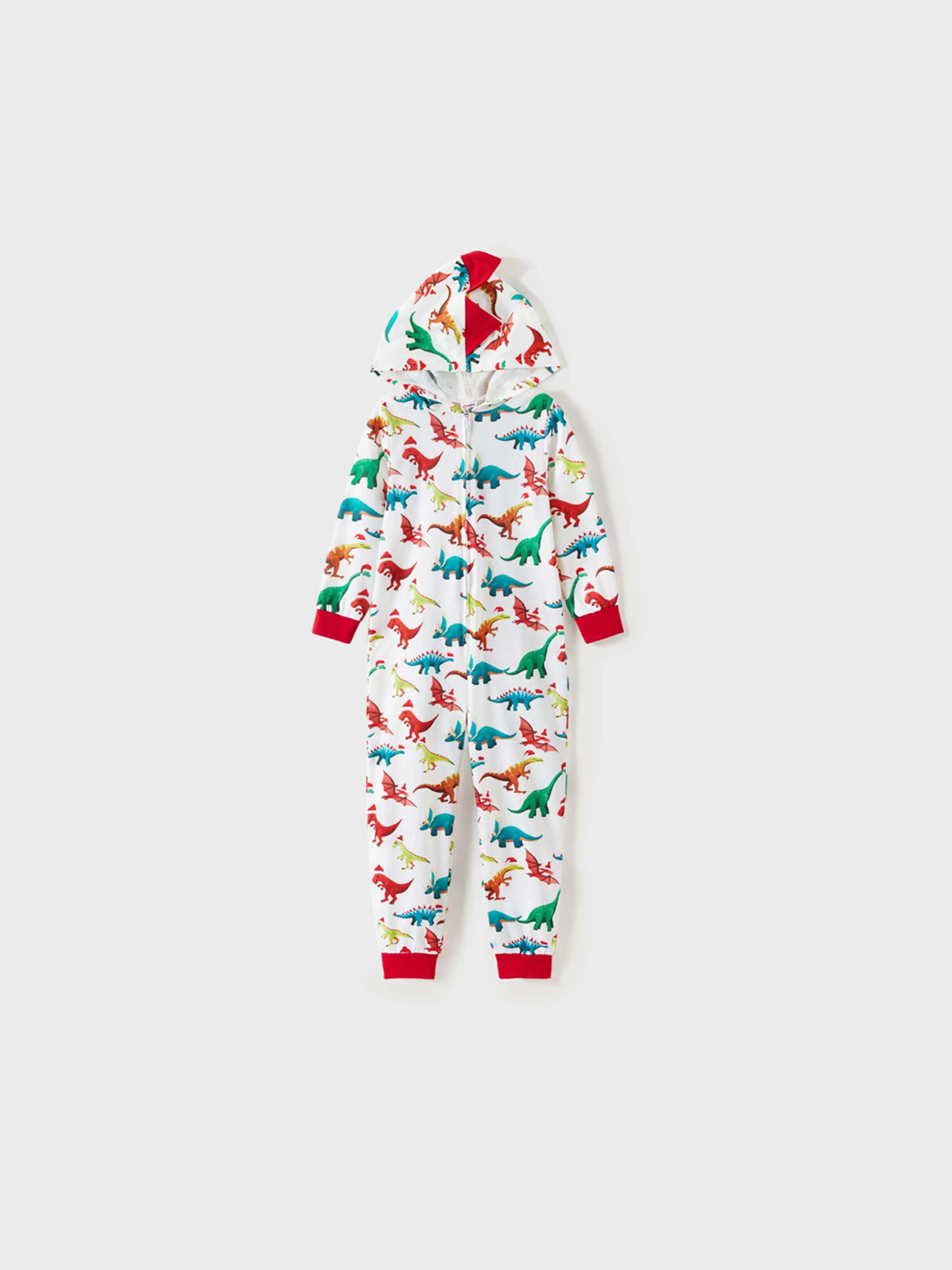 Christmas Family Matching Pajamas with 3D Design Onesie PJS with Christmas Socks Multi-color