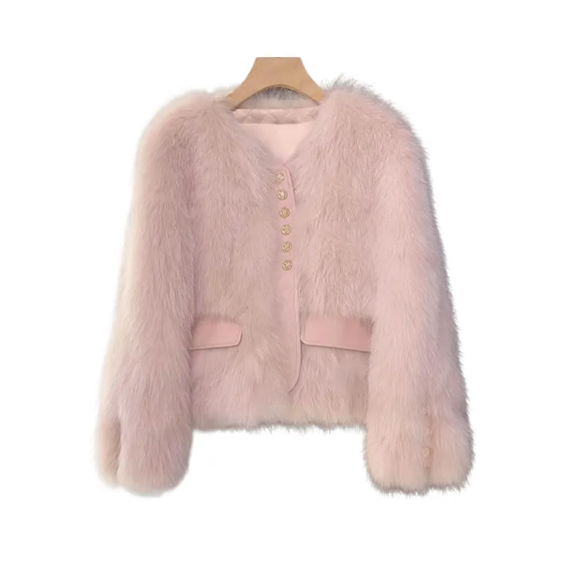 Women's Faux Fox Fur Coat