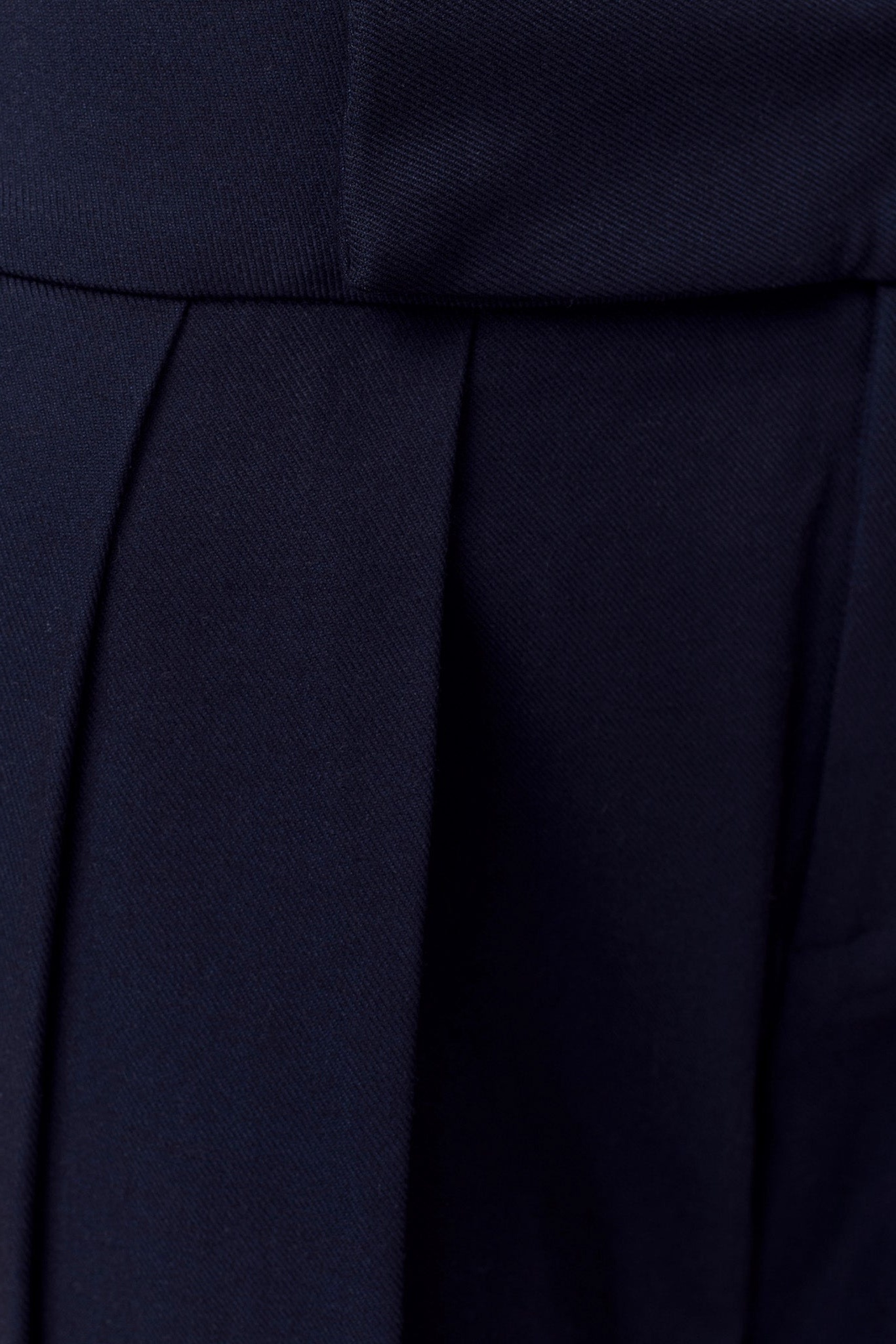 Navy Pleated High Waisted Pants