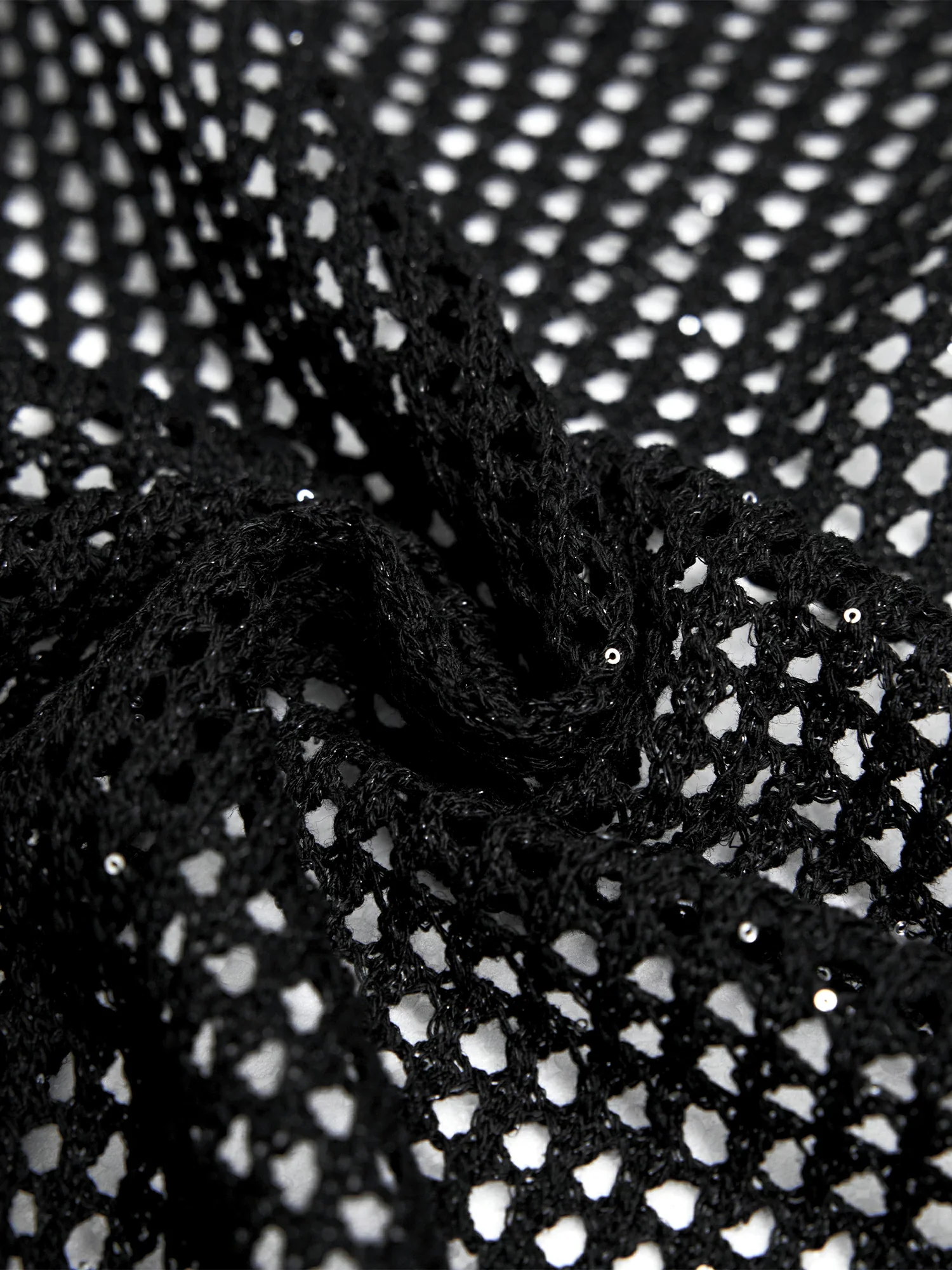 Lyocell & Linen Sequined Knitted Shawl