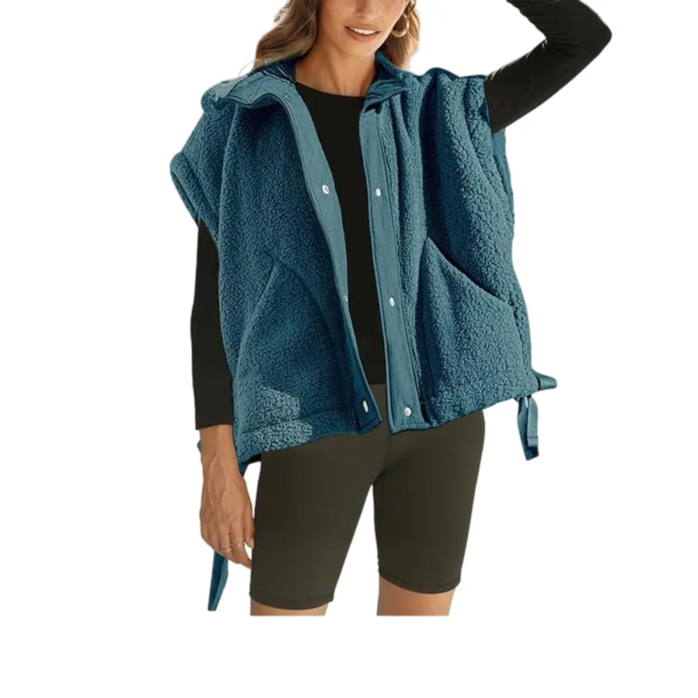 Women's Warm Fleece Button Down Vest