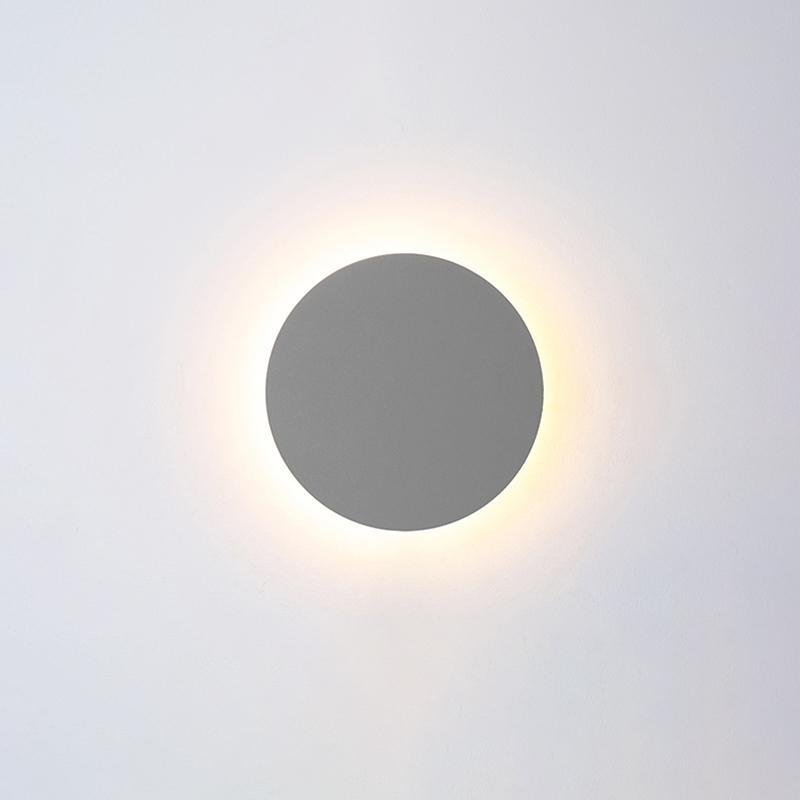 Flat Square Round LED Waterproof Black Modern Outdoor Wall Lights Wall Lamp