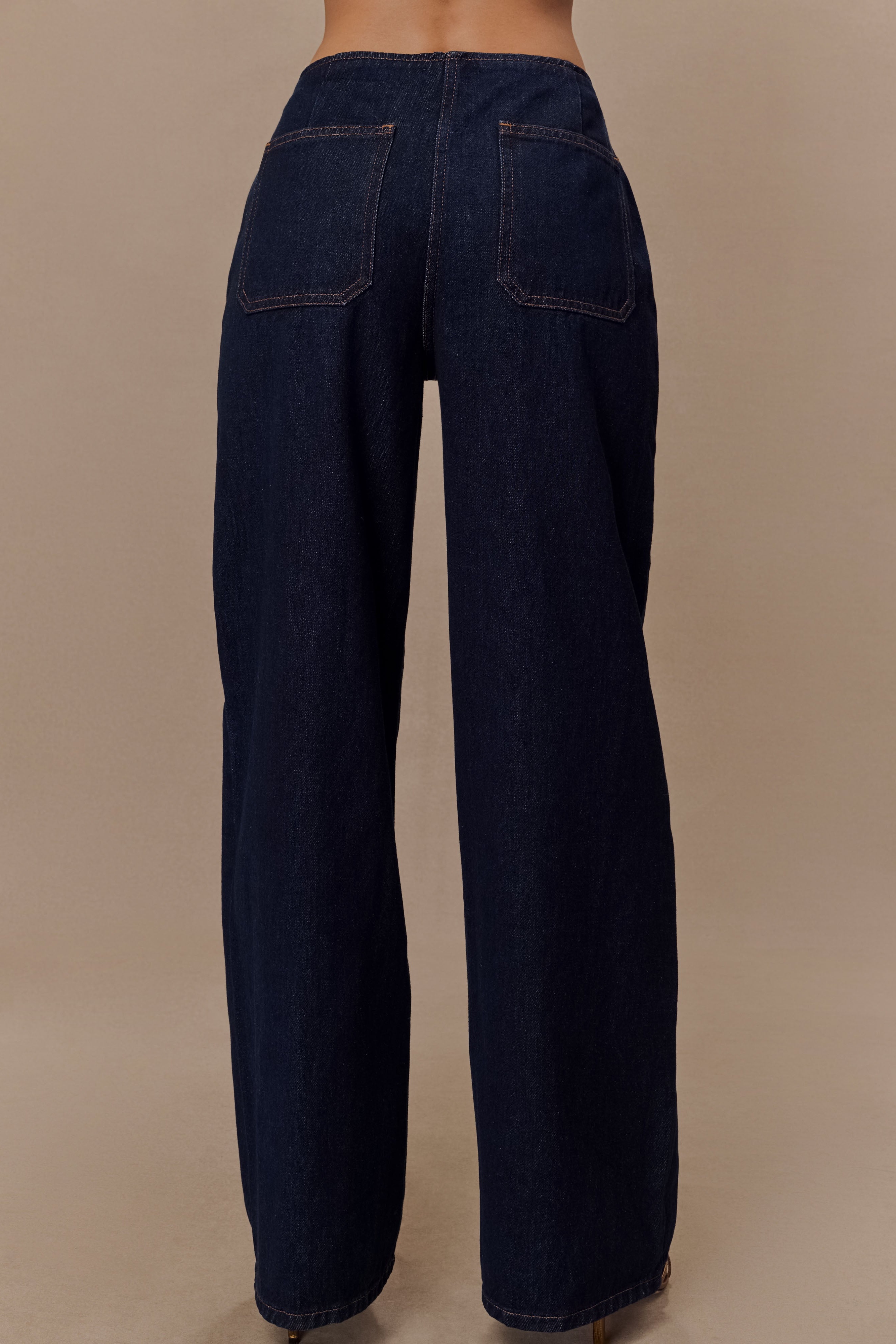 Blue Mid Rise Denim Jeans