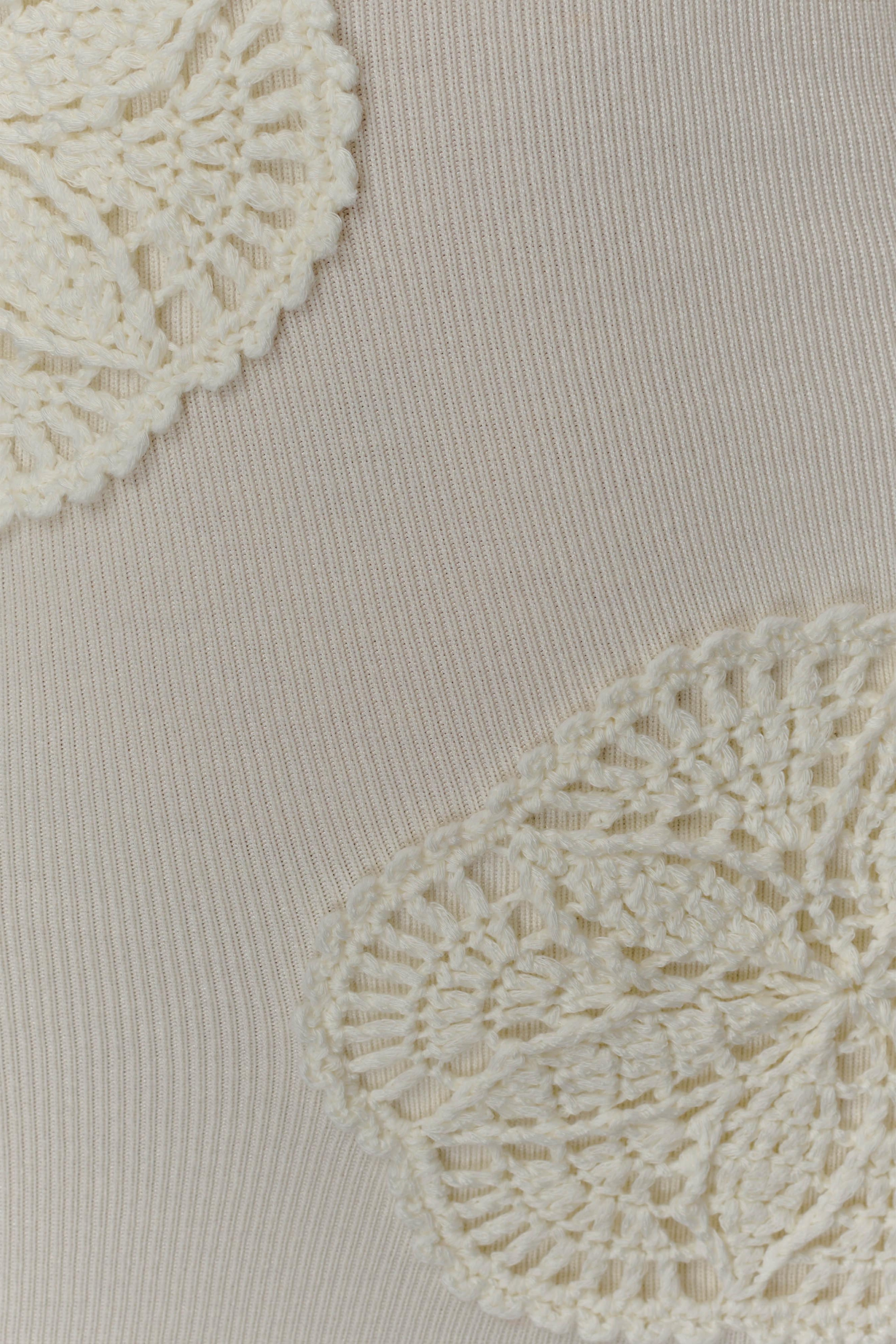 Ivory Crochet Knit Maxi Dress