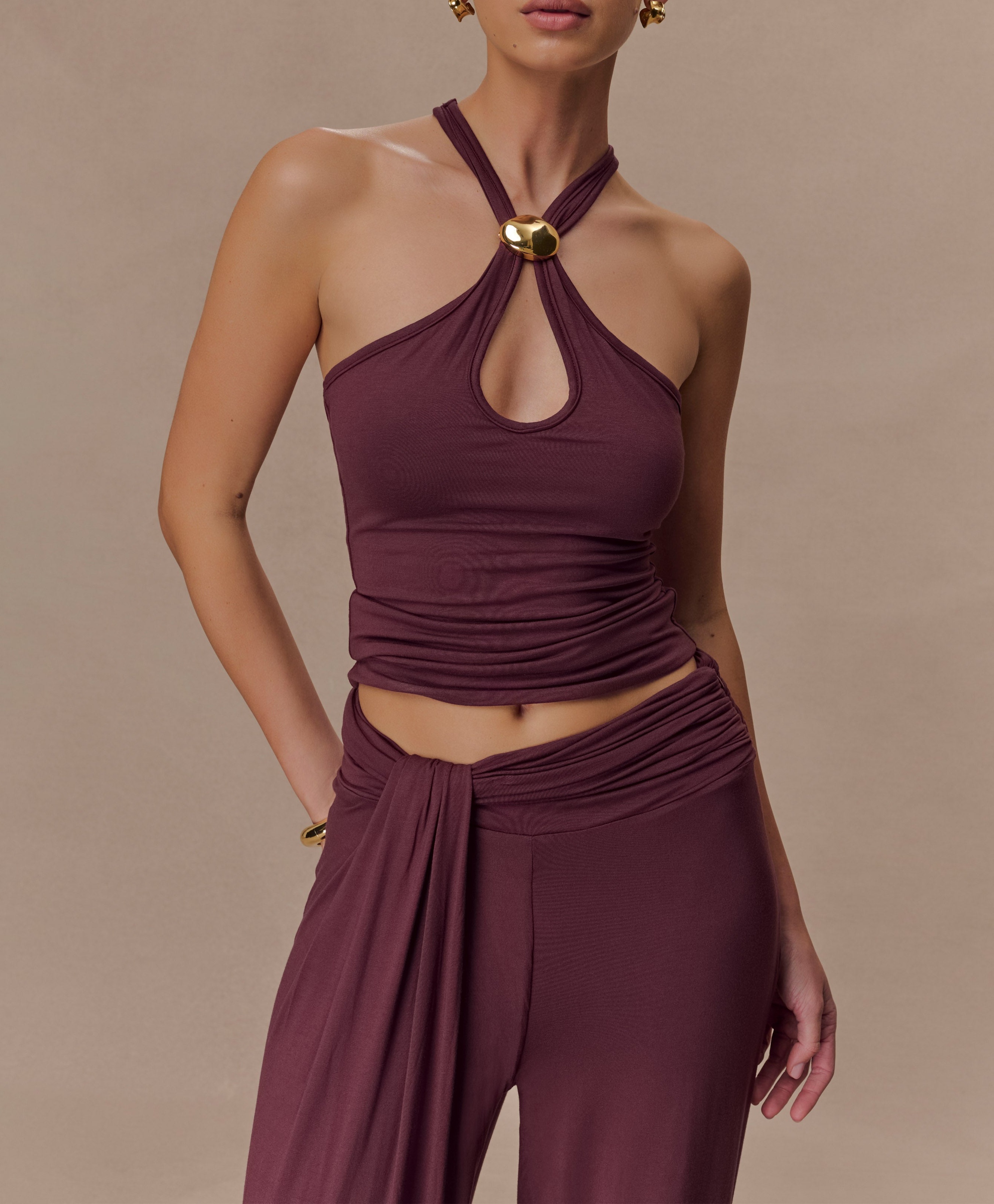 Mahogany Modal Tank Top With Hardware