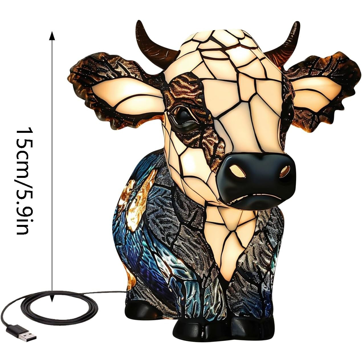 3D Highland Cow Lamp Animal Table Lamp