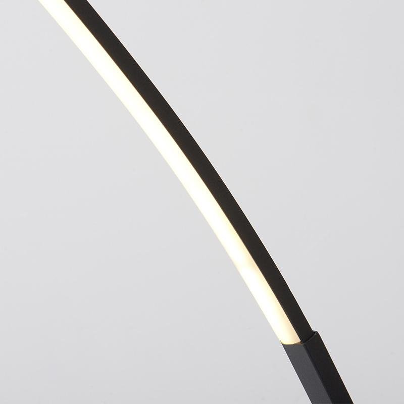 Modern Tall Black Arc Floor Lamp with Remote Control