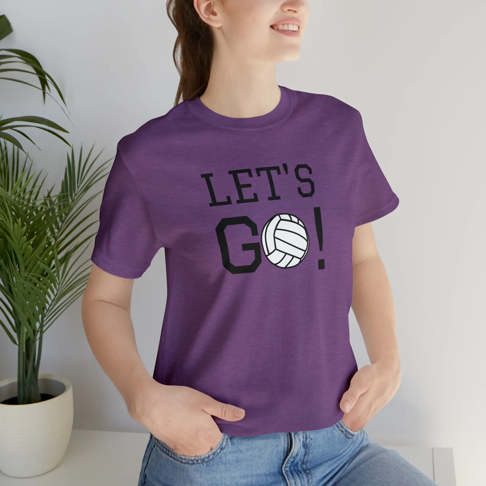 Let's Go! Volleyball Unisex Jersey Short Sleeve Tee