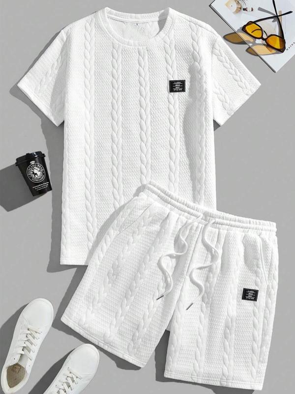 Men’s Casual T-Shirt & Drawstring Shorts Set (Regular Fit)