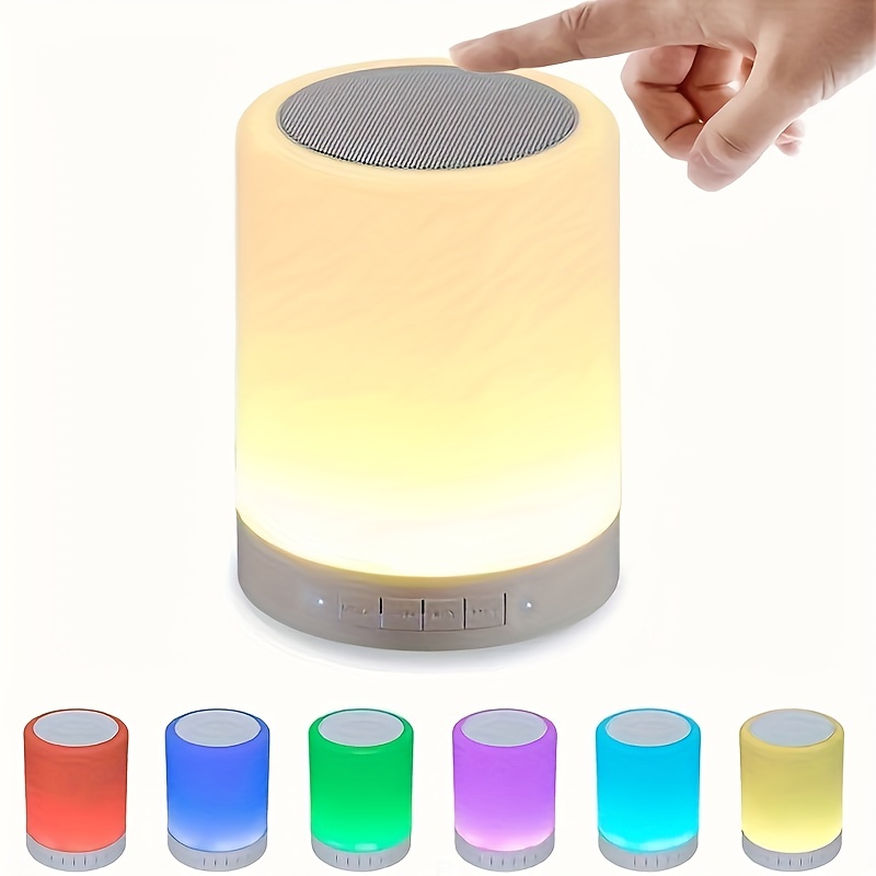 Wireless Night Light Speaker Bass Mini Sound For School Supplies Home Decor, Office, Camping