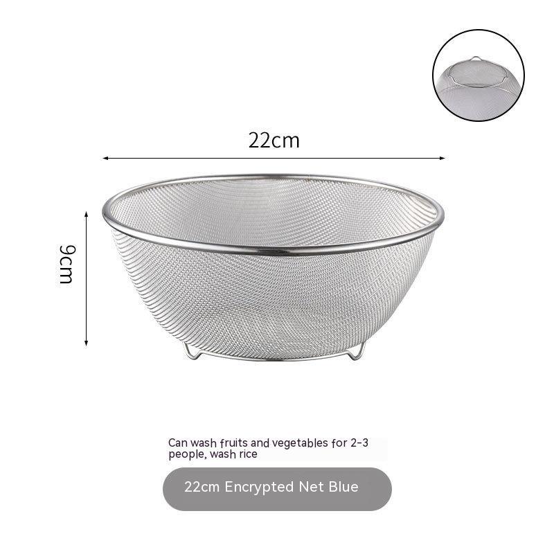 Stainless Steel Mixing Bowl & Mesh Sieve