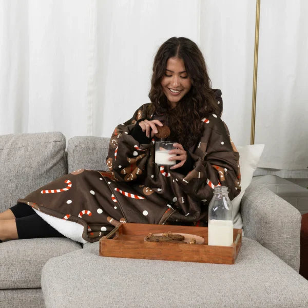 Wearable blanket Oversized with sherpa lining One size fits most.