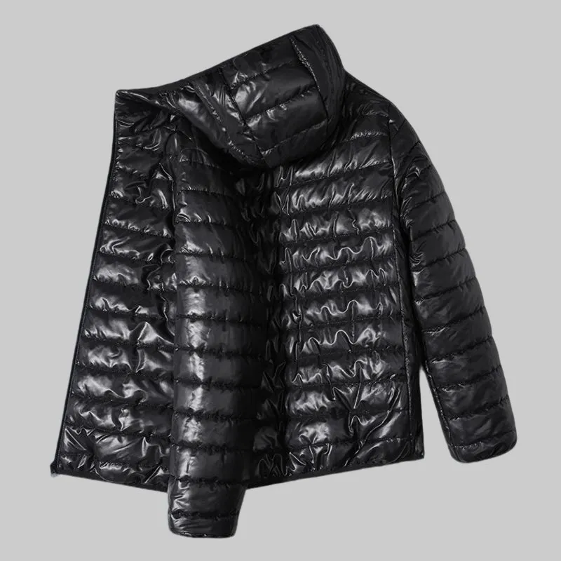 Autumn Winter Men's Thin Warm Hooded Cotton Jacket