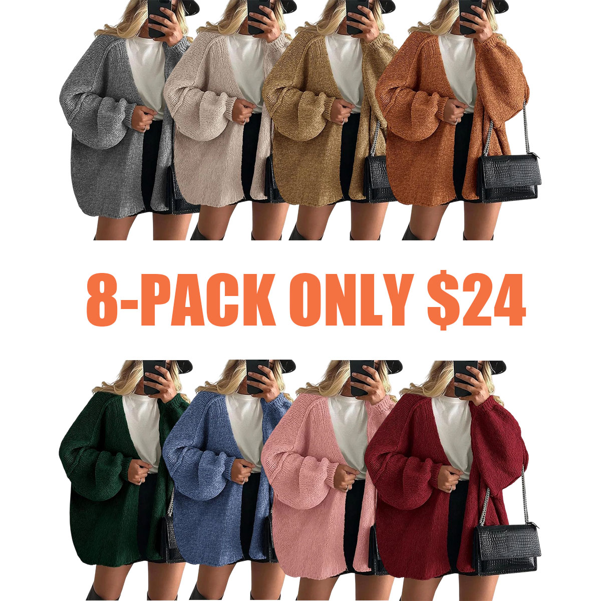 Women's autumn oversized long cardigan sweater