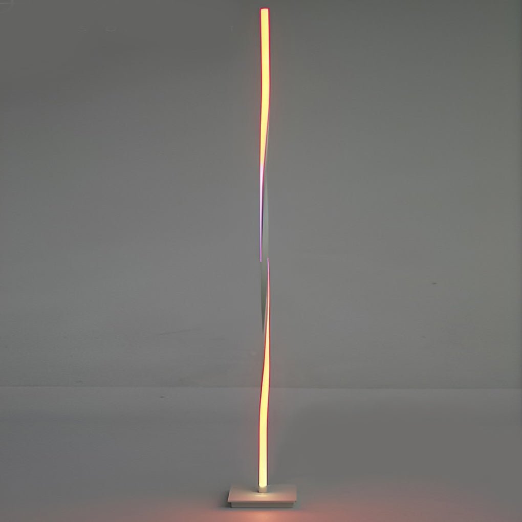 Twisted Strip Remote Control RGB Dimmable LED Modern Floor Lamp Standing Lamp