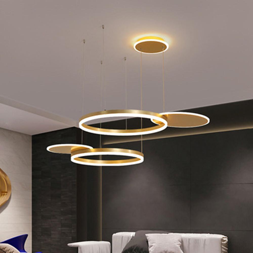 Circles Ring Dimmable LED Modern Chandelier Pendant Light Island Lights