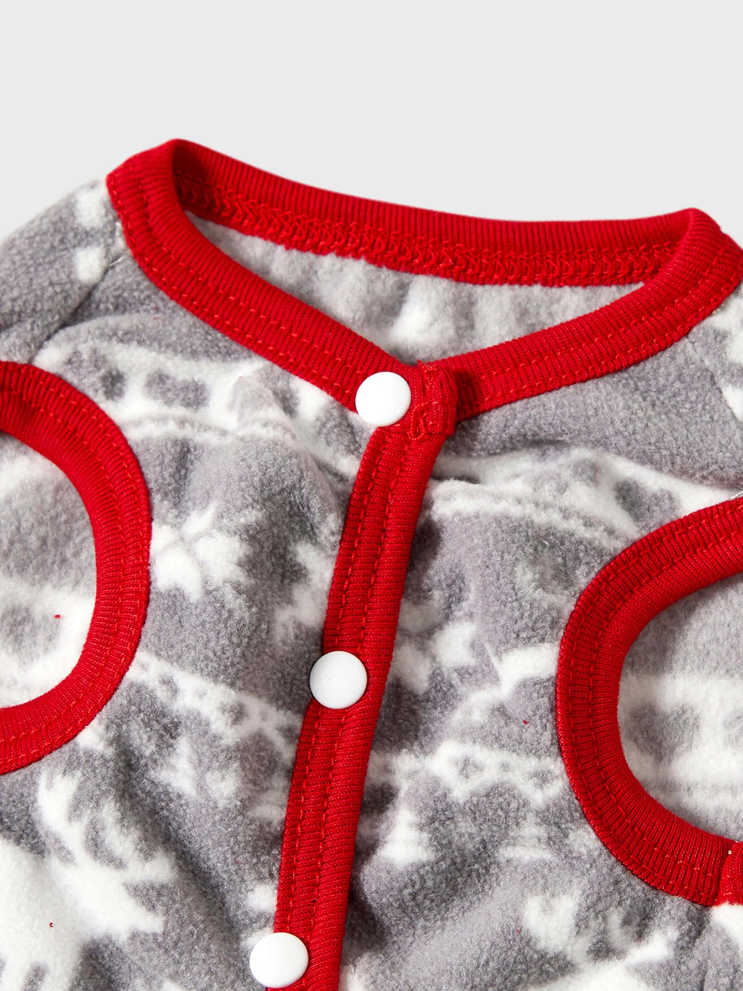 Christmas Family Matching Letters Embroidered Long-sleeve Hooded Fleece Pajamas Sets with Christmas Socks White