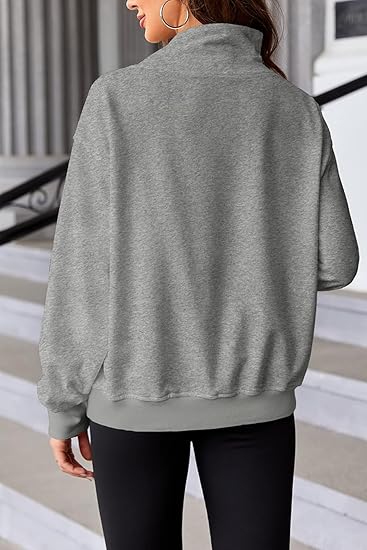2026 Women's Oversized Turtleneck Sweatshirt Long Sleeve Pullover