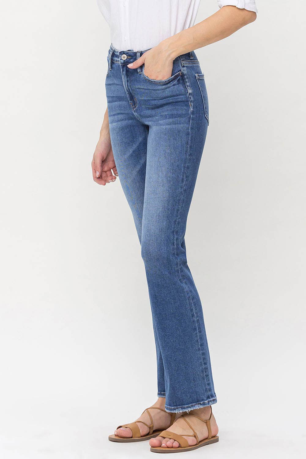 Loveret Full Size High Rise Slim Bootcut Jeans