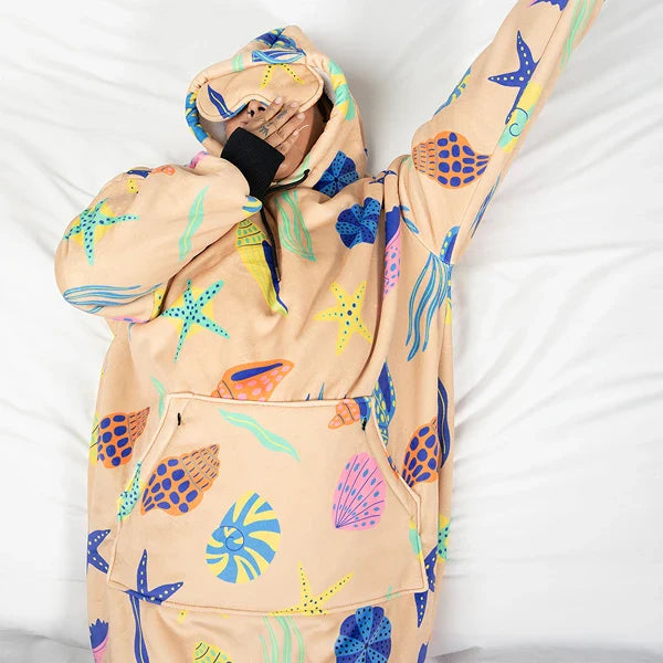 Wearable blanket Oversized with sherpa lining One size fits most.