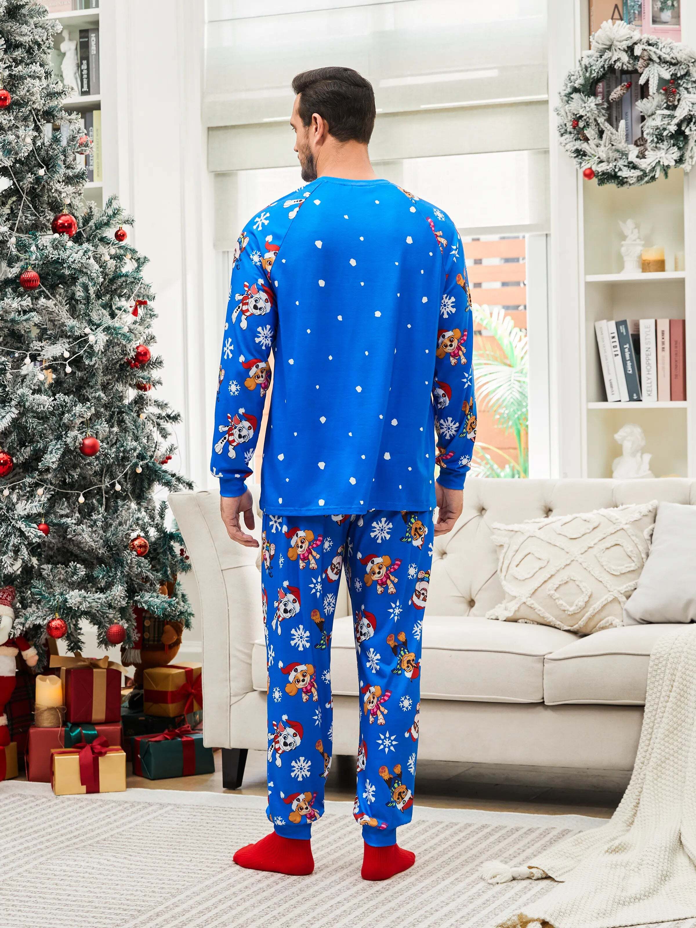 Christmas Family Matching Chase and Marshall Pajamas Sets with Christmas Socks