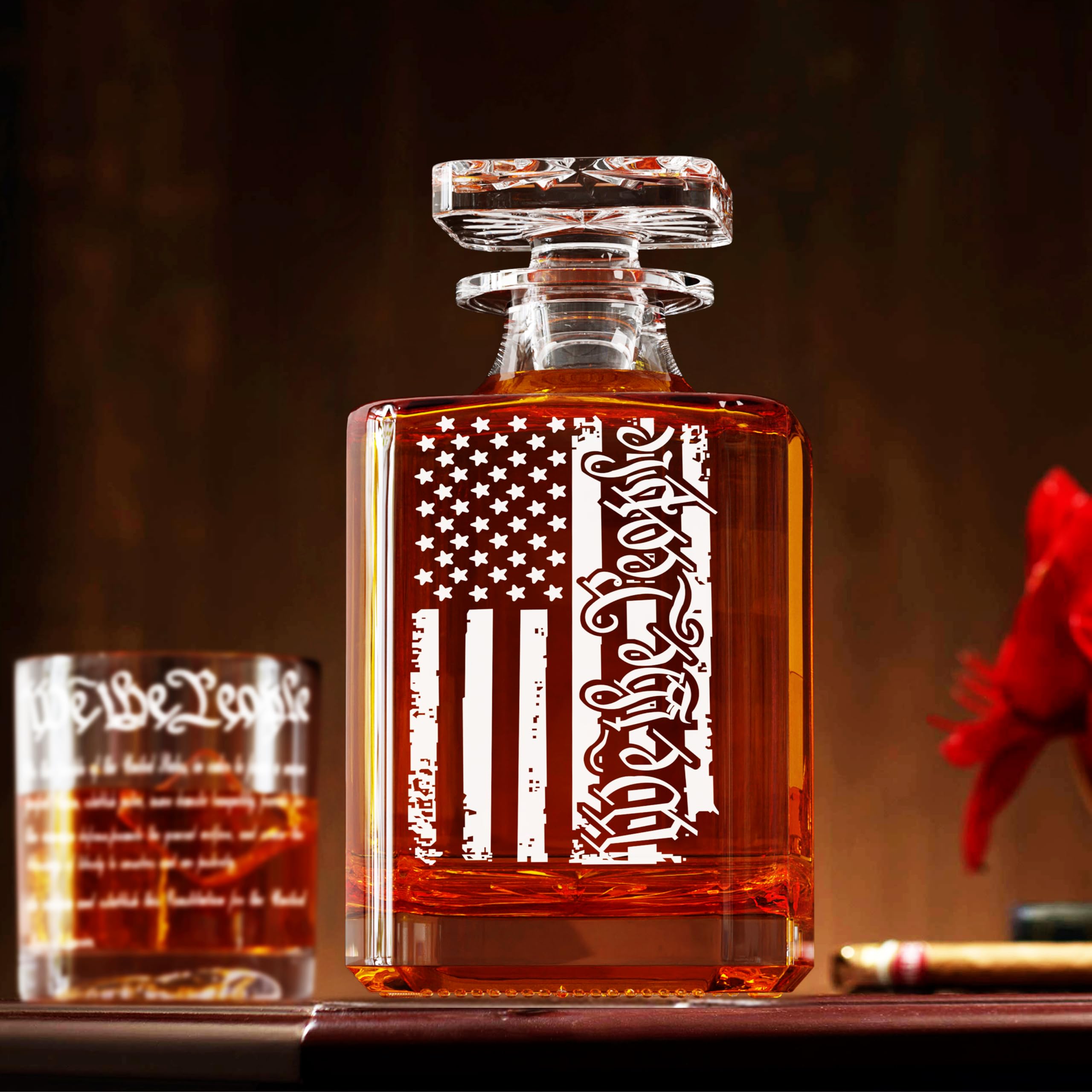 26oz American Flag Decanter