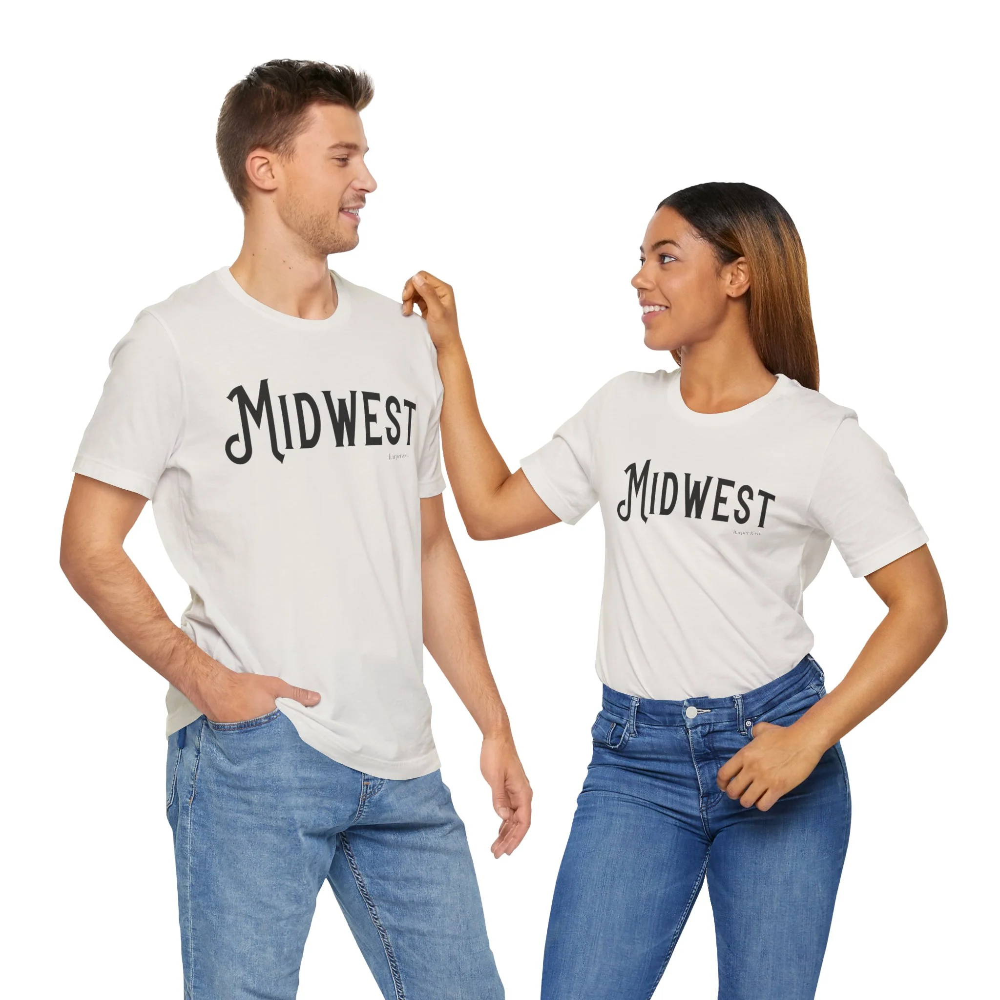 Midwest Unisex Jersey Tee - Casual Soft Cotton Short Sleeve Shirt