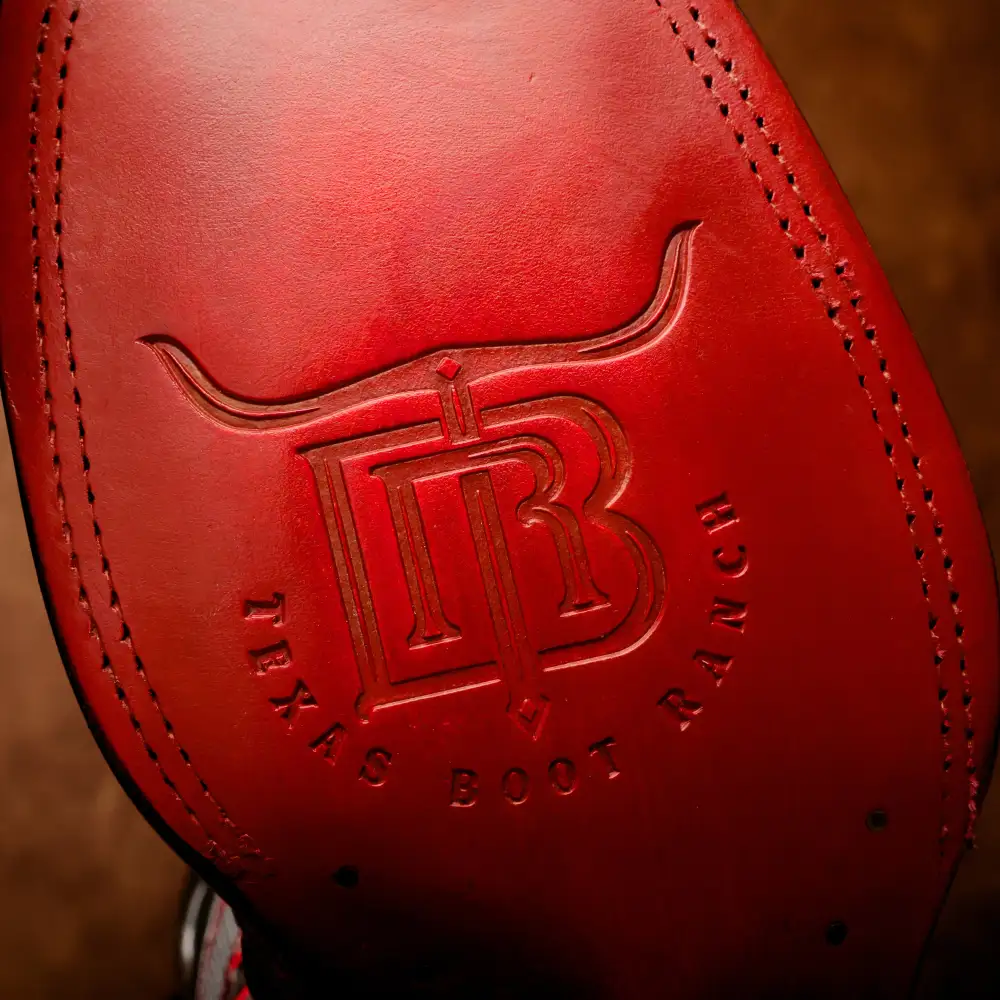 Black Caiman Neck Leather Boots - Square Toe