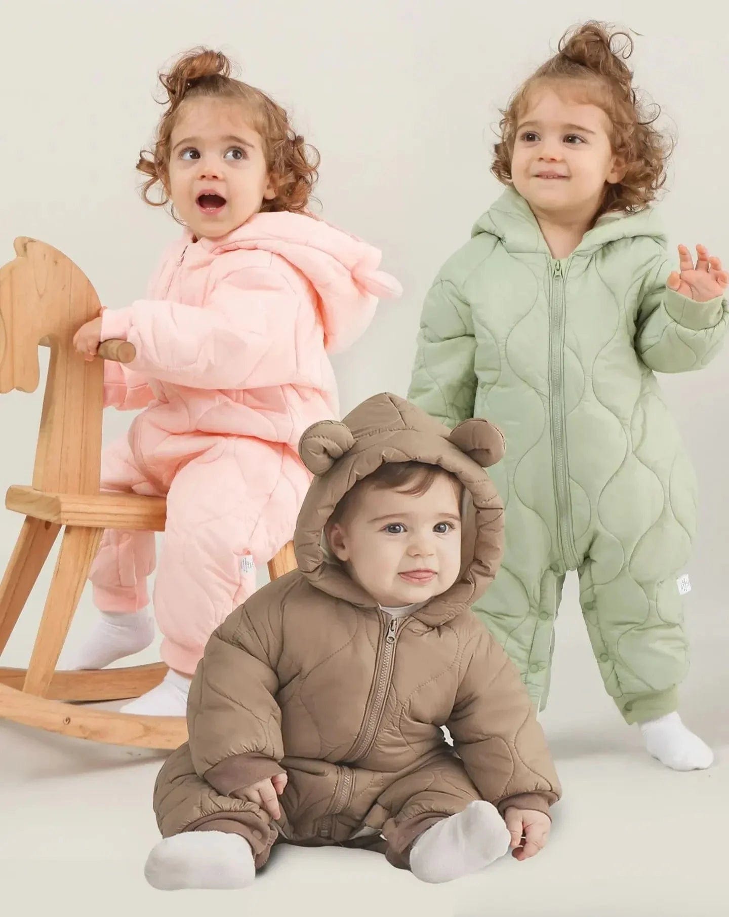 Winter Hooded Baby Romper