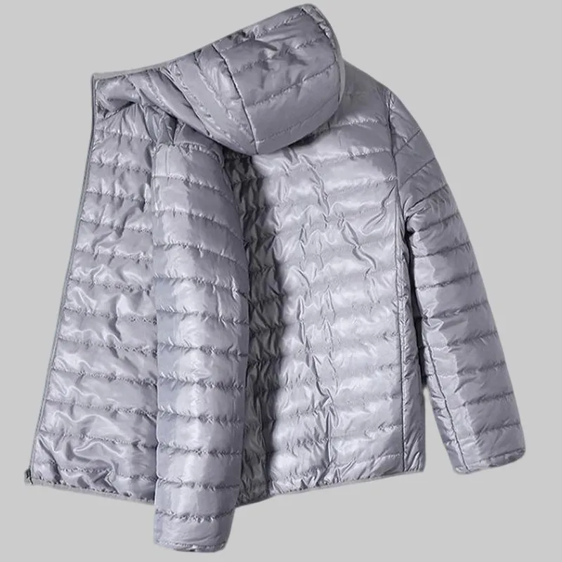 Autumn Winter Men's Thin Warm Hooded Cotton Jacket