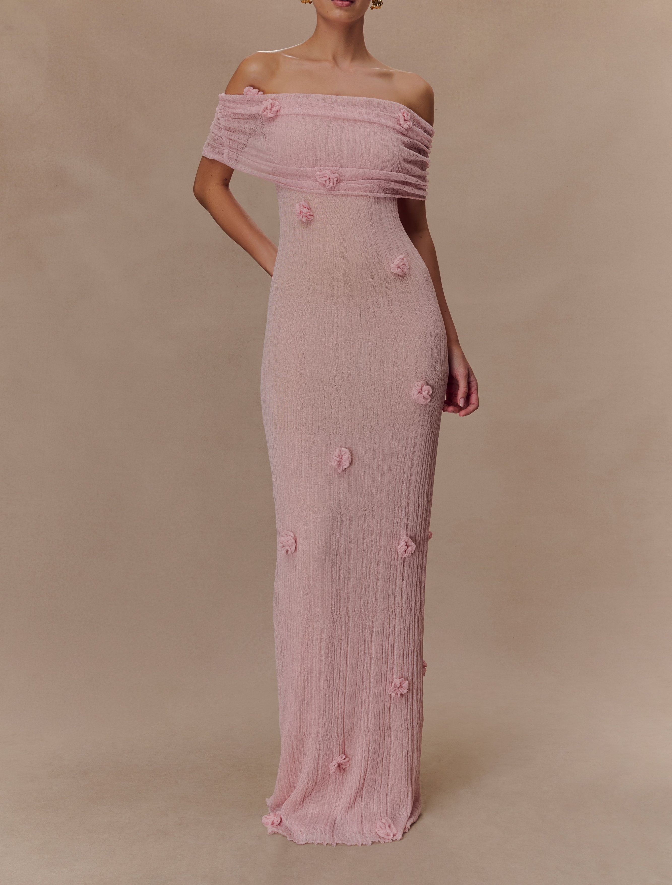 Pink Orchid Knit Maxi Dress