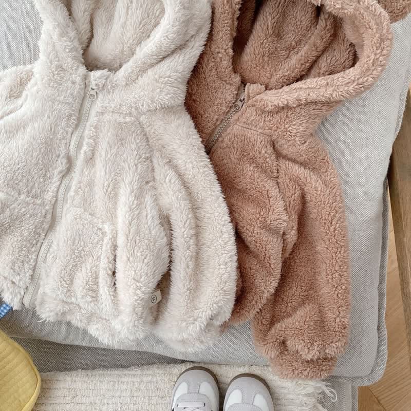 Baby Toddler Cute Plush Hooded Jacket