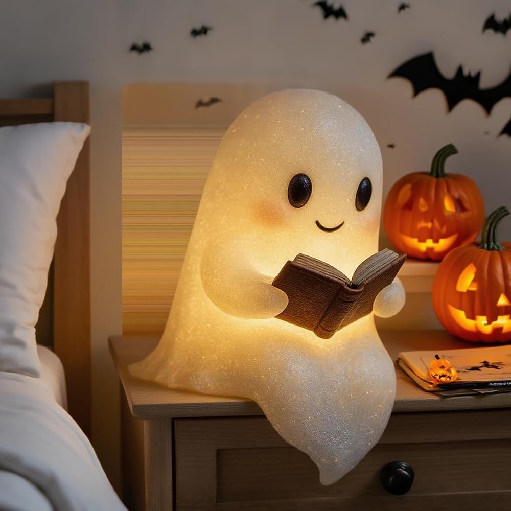Cute Ghost Reading Book Lamp