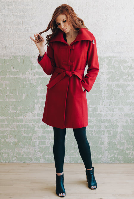 CROSSBAR RAGLAN COAT REDBIRD