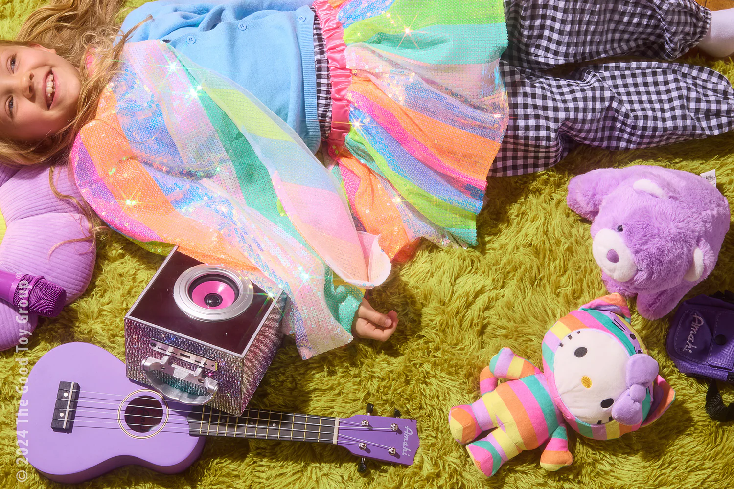 Stripy Sequins Cape (Kids 4/6)