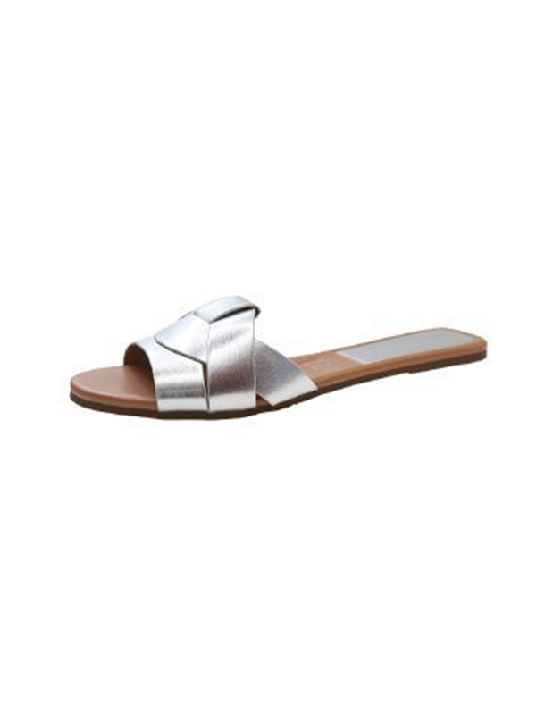 Hollow Open Toe Split-Joint Slippers