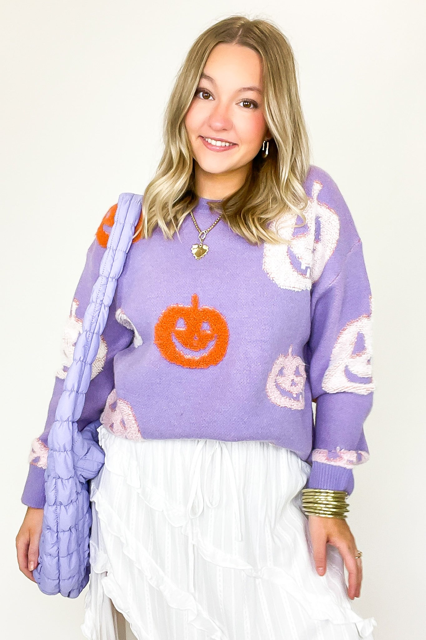Fall Frosting Pumpkin Knit Sweater - FINAL SALE