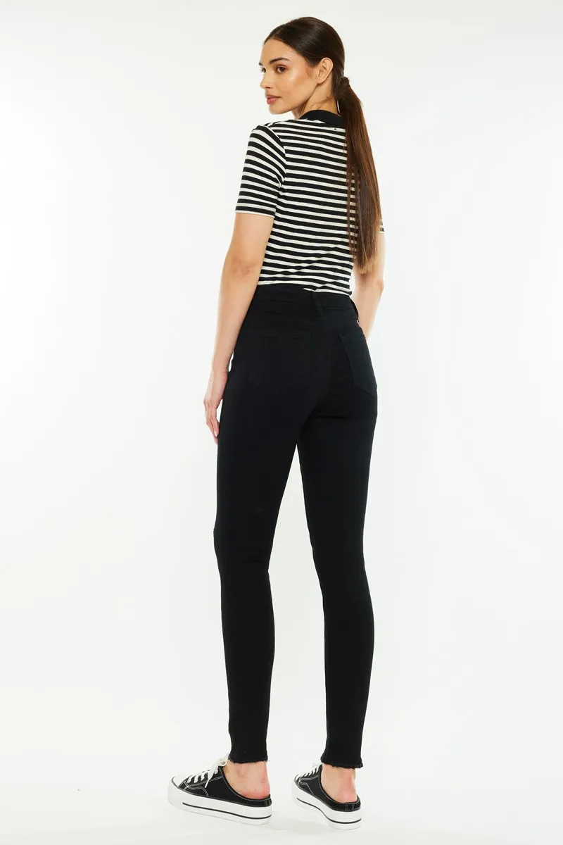 Distressed High Rise Super Skinny Jeans