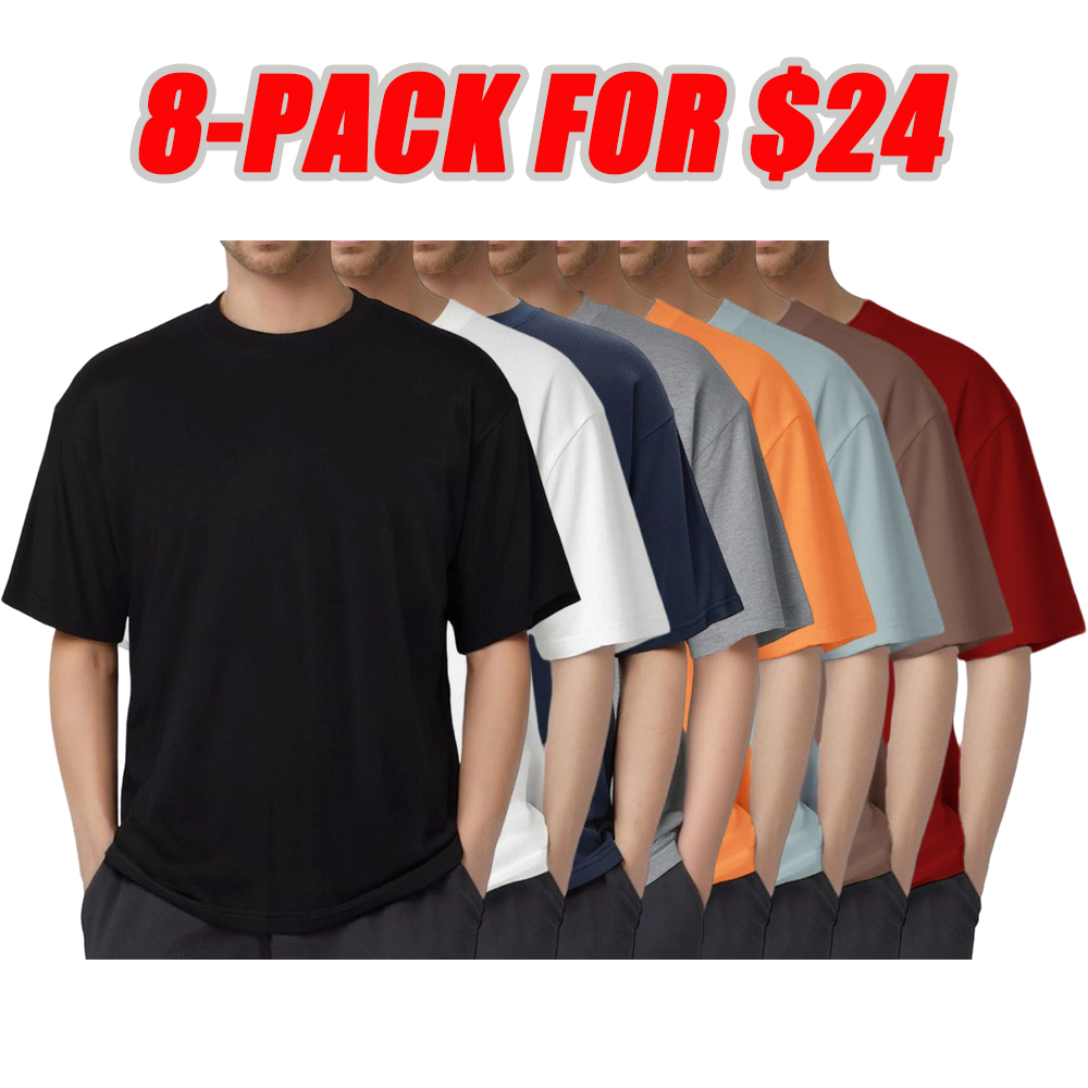 No Sagging! Heavyweight Oversized TShirts - Shape-Retaining, Thick Cotton, Strong Neckline & Premium Look Mens Tshirts Crewneck Tees for Summer & Spring