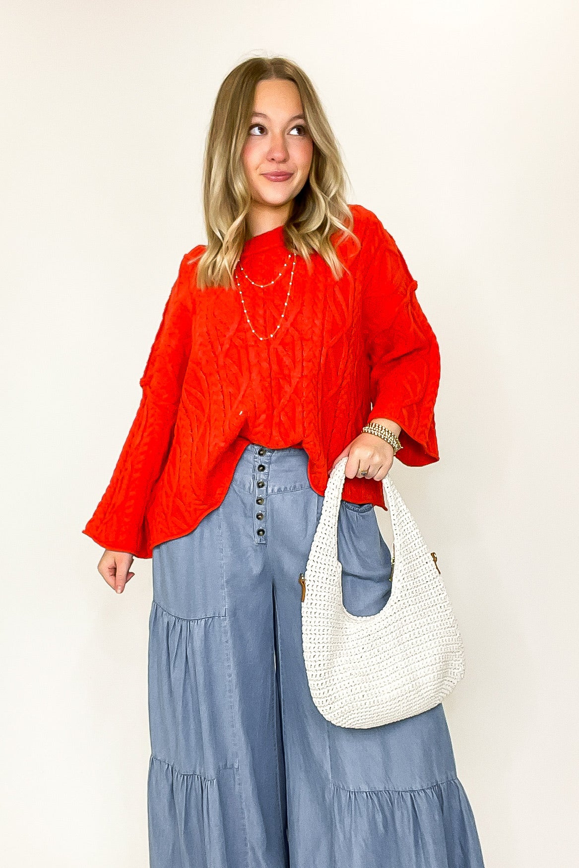 Tier Tempo Wide Leg Flowy Pants