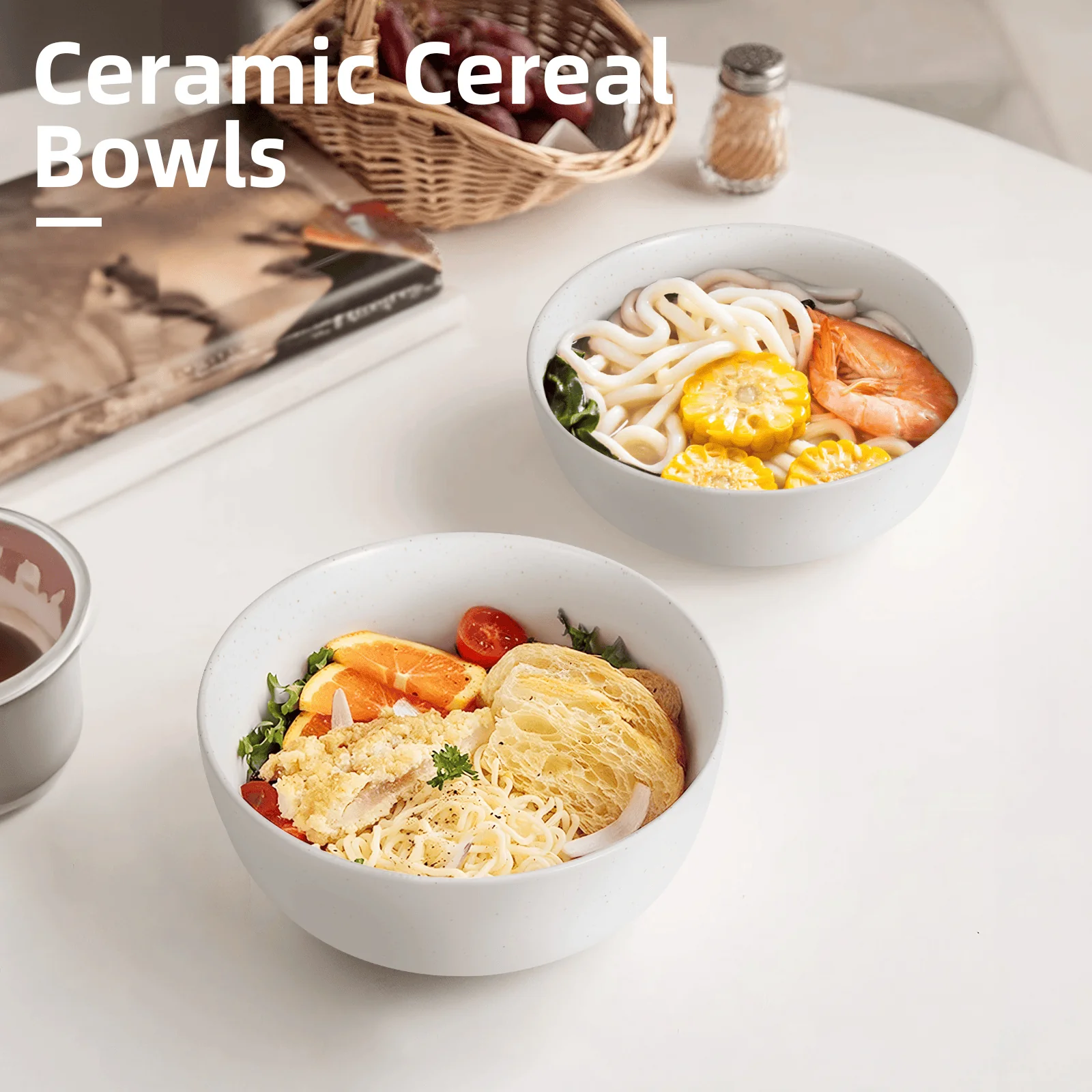 4PC Ceramic Bowl Set 27oz